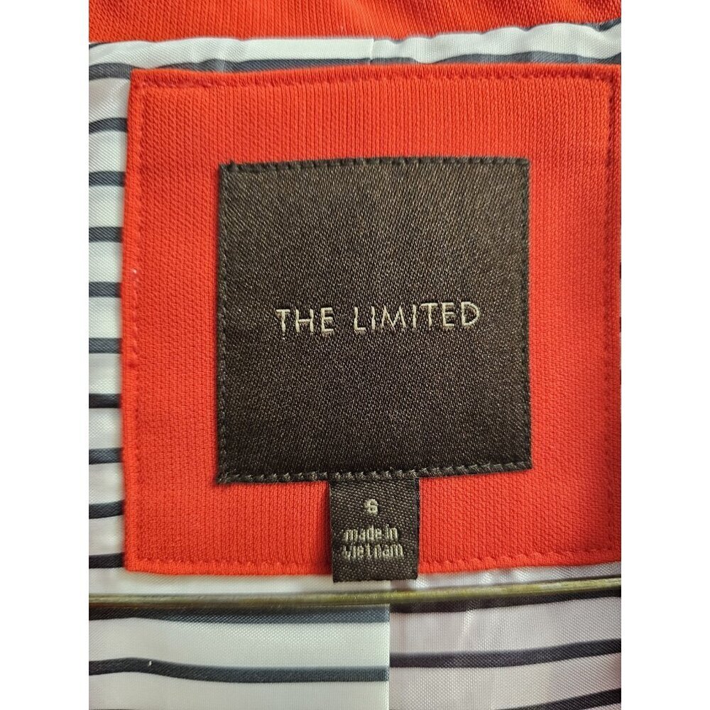 Women The Limited Red One Button Work Blazer Jacket 3/4 Sleeve - Size Small EUC - Picture 8 of 10